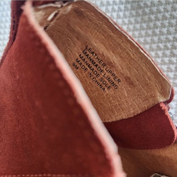 Anthropologie Kelsi Dagger Brooklyn fall suede leather both size zip flats shoes - Picture 5 of 14